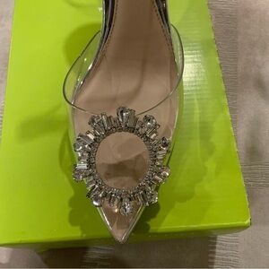 Gianni Bini rhinestone clear heels. New in box. Size 8